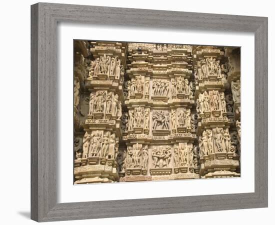 Kandariya Mahadeva Temple, Largest of the Chandela Temples, Khajuraho, Madhya Pradesh State, India-Tony Waltham-Framed Photographic Print