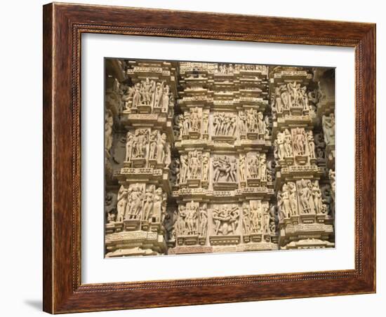 Kandariya Mahadeva Temple, Largest of the Chandela Temples, Khajuraho, Madhya Pradesh State, India-Tony Waltham-Framed Photographic Print