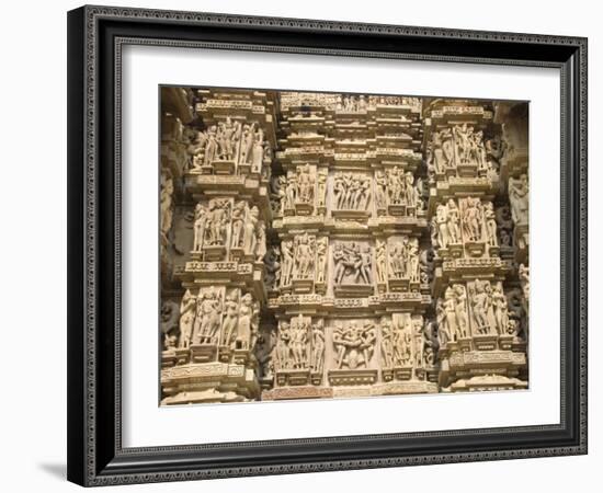 Kandariya Mahadeva Temple, Largest of the Chandela Temples, Khajuraho, Madhya Pradesh State, India-Tony Waltham-Framed Photographic Print