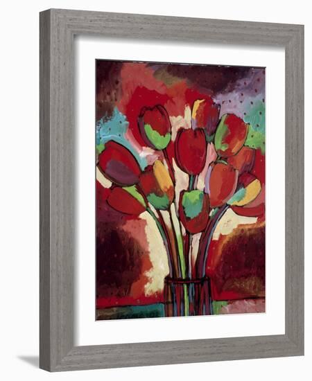 Kandinsky's Tulips-John Newcomb-Framed Giclee Print