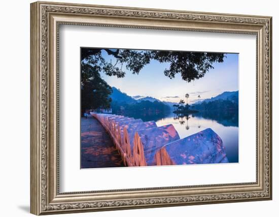 Kandy Lake and the Clouds Wall (Walakulu Wall) at Sunrise-Matthew Williams-Ellis-Framed Photographic Print