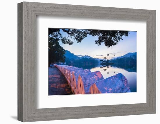 Kandy Lake and the Clouds Wall (Walakulu Wall) at Sunrise-Matthew Williams-Ellis-Framed Photographic Print