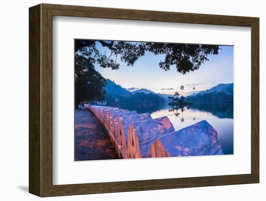 Kandy Lake and the Clouds Wall (Walakulu Wall) at Sunrise-Matthew Williams-Ellis-Framed Photographic Print