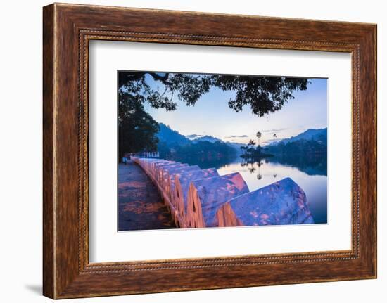 Kandy Lake and the Clouds Wall (Walakulu Wall) at Sunrise-Matthew Williams-Ellis-Framed Photographic Print