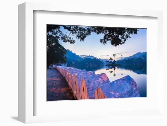 Kandy Lake and the Clouds Wall (Walakulu Wall) at Sunrise-Matthew Williams-Ellis-Framed Photographic Print