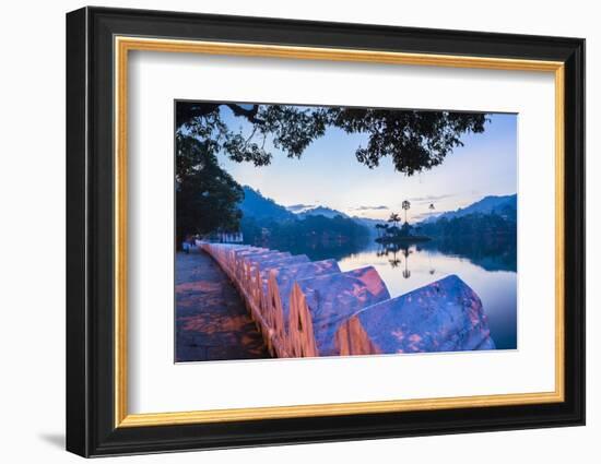 Kandy Lake and the Clouds Wall (Walakulu Wall) at Sunrise-Matthew Williams-Ellis-Framed Photographic Print