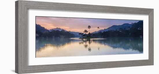 Kandy Lake and the Island at Sunrise, Kandy, Central Province, Sri Lanka, Asia-Matthew Williams-Ellis-Framed Photographic Print