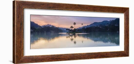 Kandy Lake and the Island at Sunrise, Kandy, Central Province, Sri Lanka, Asia-Matthew Williams-Ellis-Framed Photographic Print