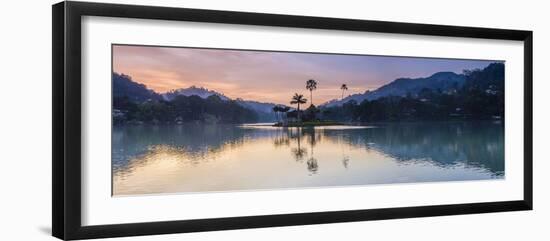 Kandy Lake and the Island at Sunrise, Kandy, Central Province, Sri Lanka, Asia-Matthew Williams-Ellis-Framed Photographic Print