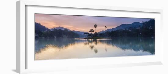 Kandy Lake and the Island at Sunrise, Kandy, Central Province, Sri Lanka, Asia-Matthew Williams-Ellis-Framed Photographic Print