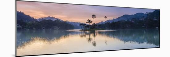 Kandy Lake and the Island at Sunrise, Kandy, Central Province, Sri Lanka, Asia-Matthew Williams-Ellis-Mounted Photographic Print