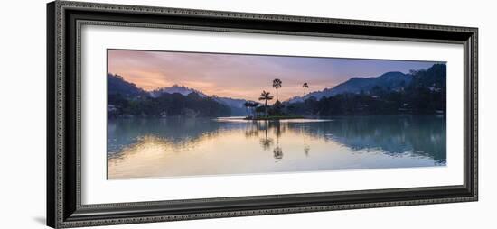 Kandy Lake and the Island at Sunrise, Kandy, Central Province, Sri Lanka, Asia-Matthew Williams-Ellis-Framed Photographic Print