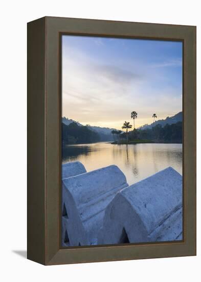 Kandy Lake at Sunrise-Matthew Williams-Ellis-Framed Premier Image Canvas
