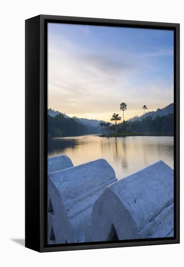 Kandy Lake at Sunrise-Matthew Williams-Ellis-Framed Premier Image Canvas