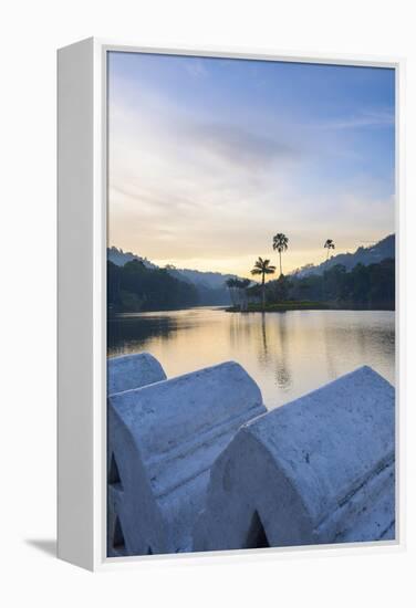 Kandy Lake at Sunrise-Matthew Williams-Ellis-Framed Premier Image Canvas