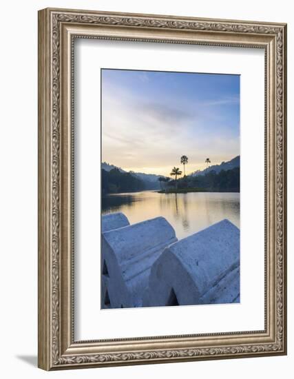 Kandy Lake at Sunrise-Matthew Williams-Ellis-Framed Photographic Print