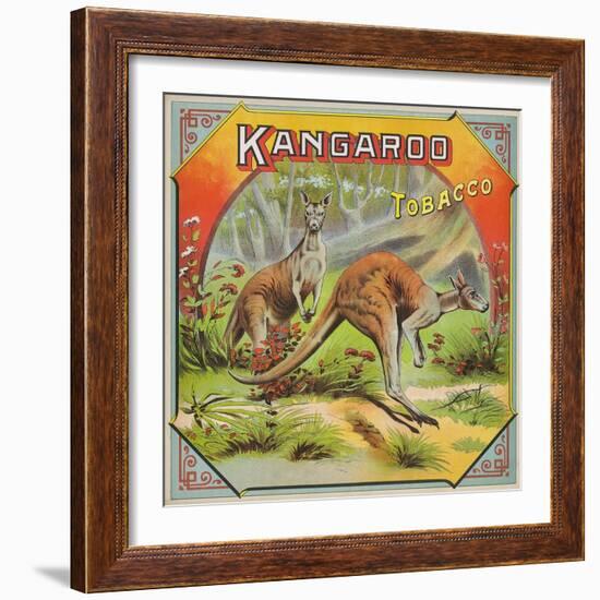 Kangaroo Brand Tobacco Label-Lantern Press-Framed Art Print