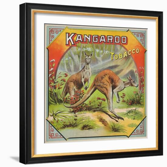 Kangaroo Brand Tobacco Label-Lantern Press-Framed Art Print