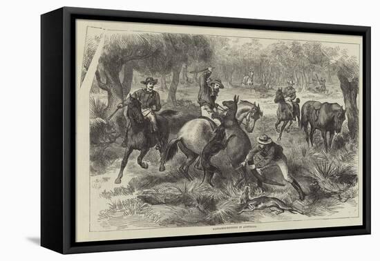 Kangaroo-Hunting in Australia-null-Framed Premier Image Canvas