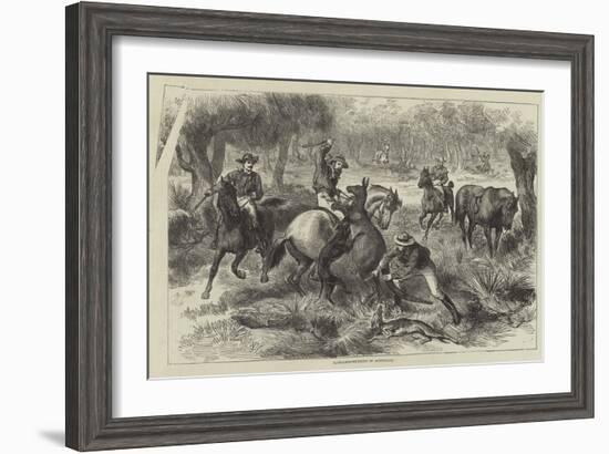 Kangaroo-Hunting in Australia-null-Framed Giclee Print