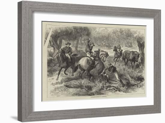 Kangaroo-Hunting in Australia-null-Framed Giclee Print