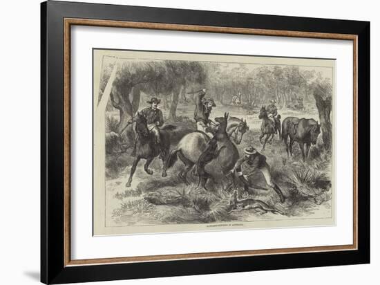 Kangaroo-Hunting in Australia-null-Framed Giclee Print