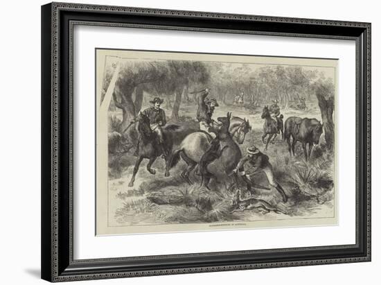 Kangaroo-Hunting in Australia-null-Framed Giclee Print