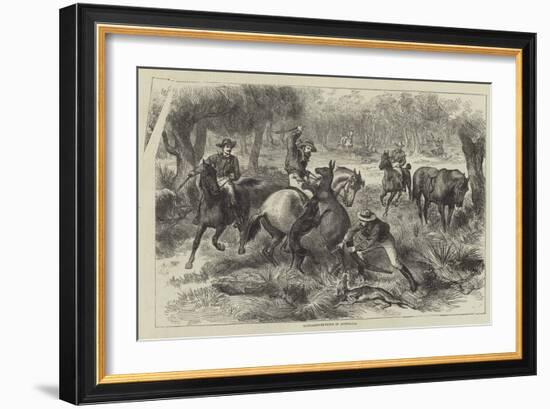 Kangaroo-Hunting in Australia-null-Framed Giclee Print