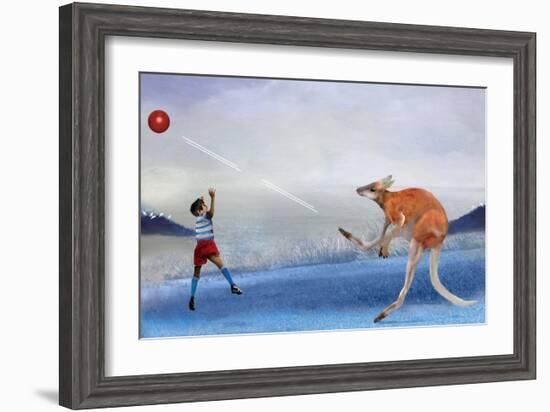 Kangaroo Kickball-Nancy Tillman-Framed Art Print