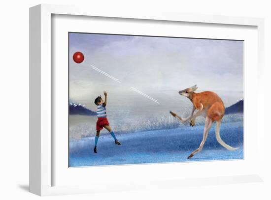 Kangaroo Kickball-Nancy Tillman-Framed Art Print