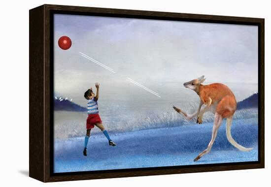 Kangaroo Kickball-Nancy Tillman-Framed Stretched Canvas