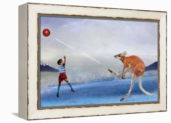 Kangaroo Kickball-Nancy Tillman-Framed Stretched Canvas