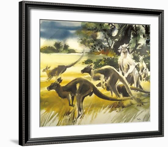 Kangaroo-Wolfgang Weber-Framed Premium Giclee Print