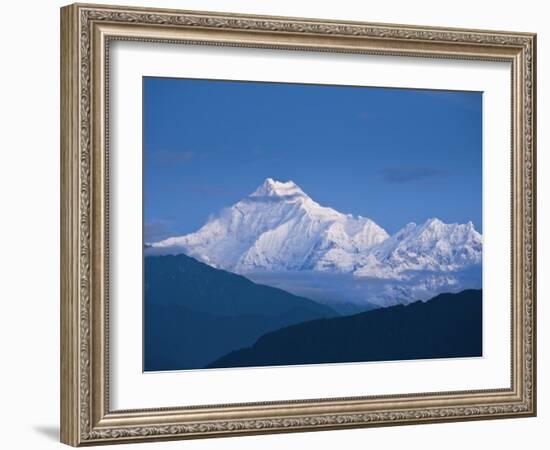 Kangchendzonga Range, View of Kanchenjunga, Ganesh Tok Viewpoint, Gangtok, Sikkim, India-Jane Sweeney-Framed Photographic Print