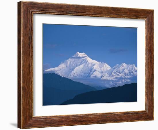 Kangchendzonga Range, View of Kanchenjunga, Ganesh Tok Viewpoint, Gangtok, Sikkim, India-Jane Sweeney-Framed Photographic Print