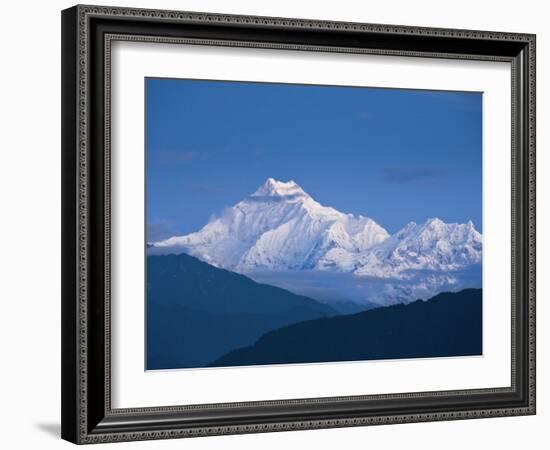 Kangchendzonga Range, View of Kanchenjunga, Ganesh Tok Viewpoint, Gangtok, Sikkim, India-Jane Sweeney-Framed Photographic Print