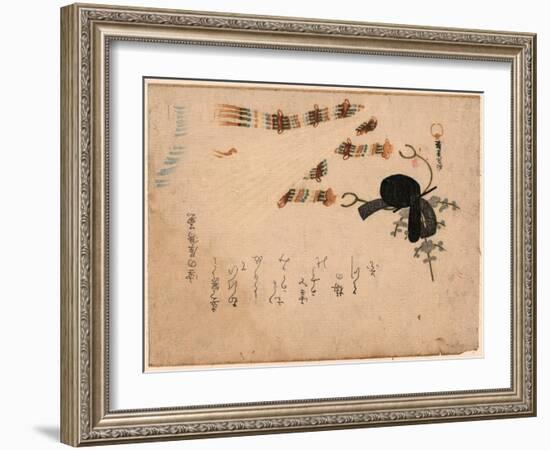 Kanmuri Ni Hiogi-Kubo Shunman-Framed Giclee Print