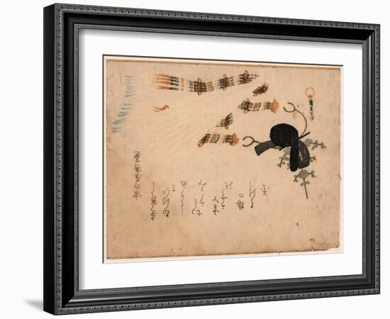 Kanmuri Ni Hiogi-Kubo Shunman-Framed Giclee Print