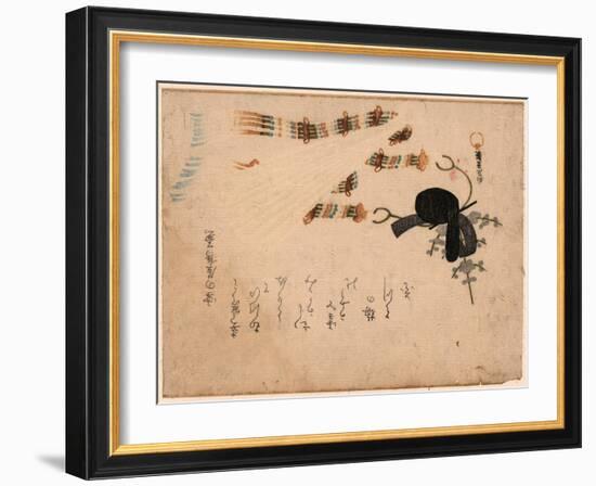 Kanmuri Ni Hiogi-Kubo Shunman-Framed Giclee Print