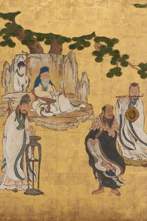 Taoist Immortals C 1647 Giclee Print Kano Sansetsu Art Com