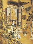 Painting, from Elegant Pastimes, Japanese screen, Edo period, early 18th century-Kano Tansetsu-Giclee Print