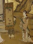 Painting, from Elegant Pastimes, Japanese screen, Edo period, early 18th century-Kano Tansetsu-Mounted Giclee Print