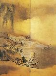 Painting, from Elegant Pastimes, Japanese screen, Edo period, early 18th century-Kano Tansetsu-Laminated Giclee Print