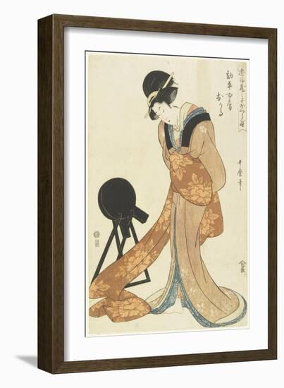 Kanpei's Wife Okaru, January 1806-Kitagawa Utamaro-Framed Giclee Print