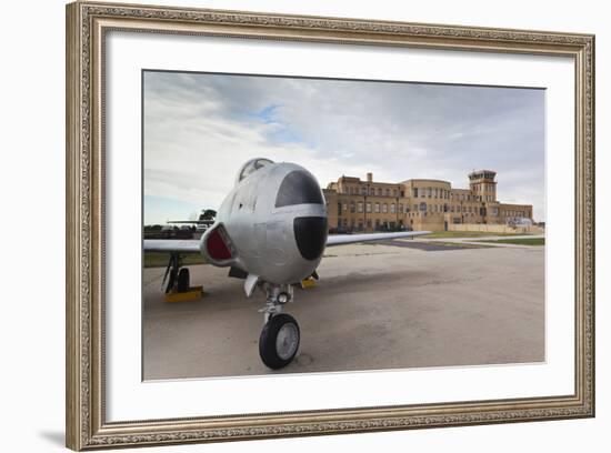 Kansas Aviation Museum with T-33 USAF Trainer, Wichita, Kansas, USA-Walter Bibikow-Framed Photographic Print