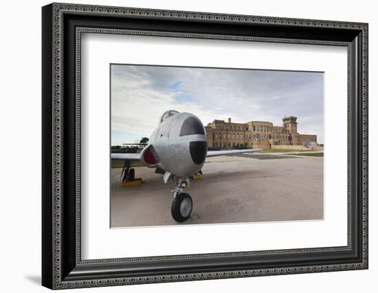 Kansas Aviation Museum with T-33 USAF Trainer, Wichita, Kansas, USA-Walter Bibikow-Framed Photographic Print