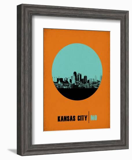 Kansas City Circle Poster 1-NaxArt-Framed Art Print