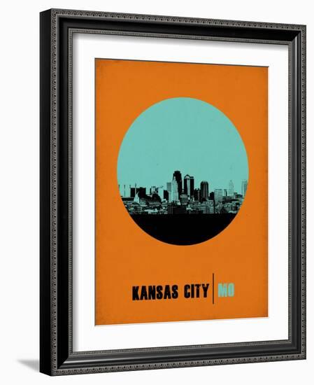 Kansas City Circle Poster 1-NaxArt-Framed Art Print