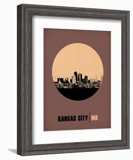 Kansas City Circle Poster 2-NaxArt-Framed Art Print