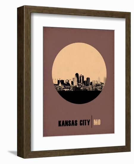 Kansas City Circle Poster 2-NaxArt-Framed Art Print